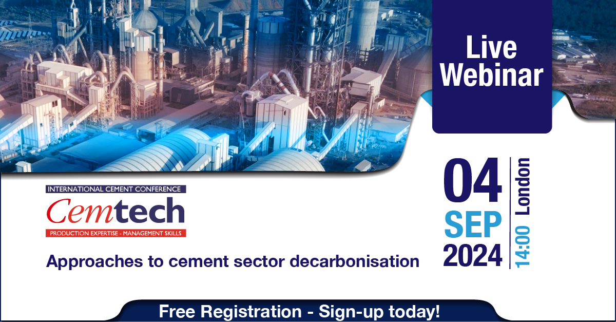 Cemtech Live Webinar: Approaches to cement sector decarbonisation