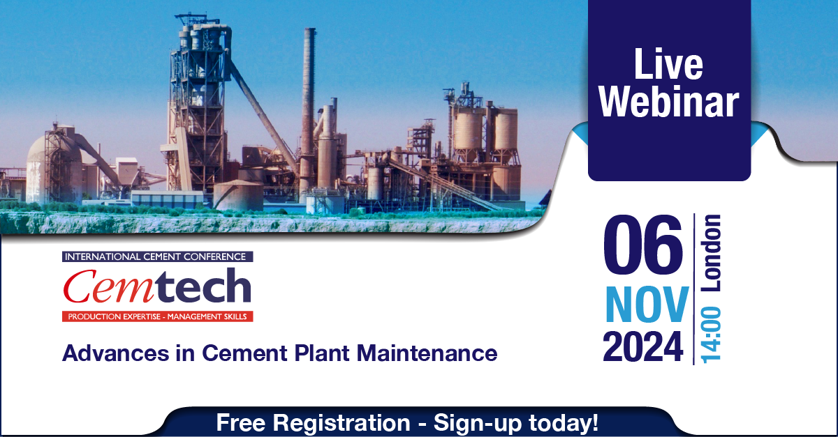 Cemtech Live Webinar: Advances in Cement Plant Maintenance